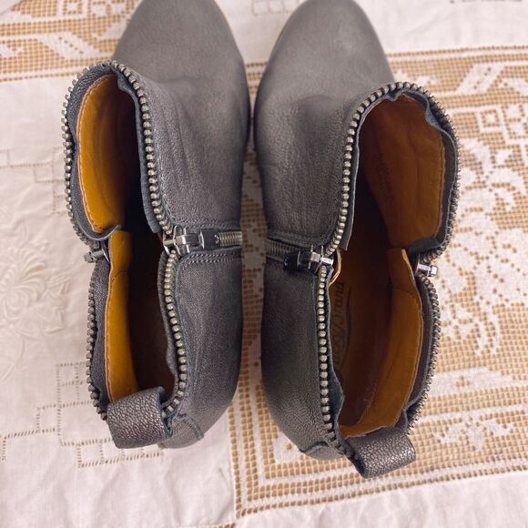 Lucky Brand Bartalino Bootie Pewter Western Ankle Boots Size 6.5 - Picture 10 of 11